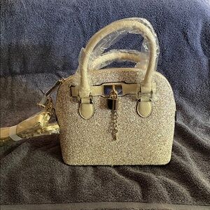 Aldo Sparkling Cream Satchel
